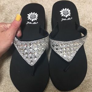 Yellow Box wedge sandals! New without tags!
